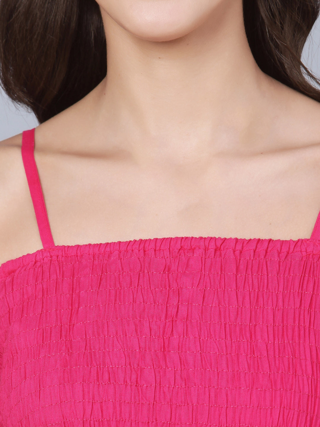 Rani Pink Shoulder Straps One Piece Long Gown