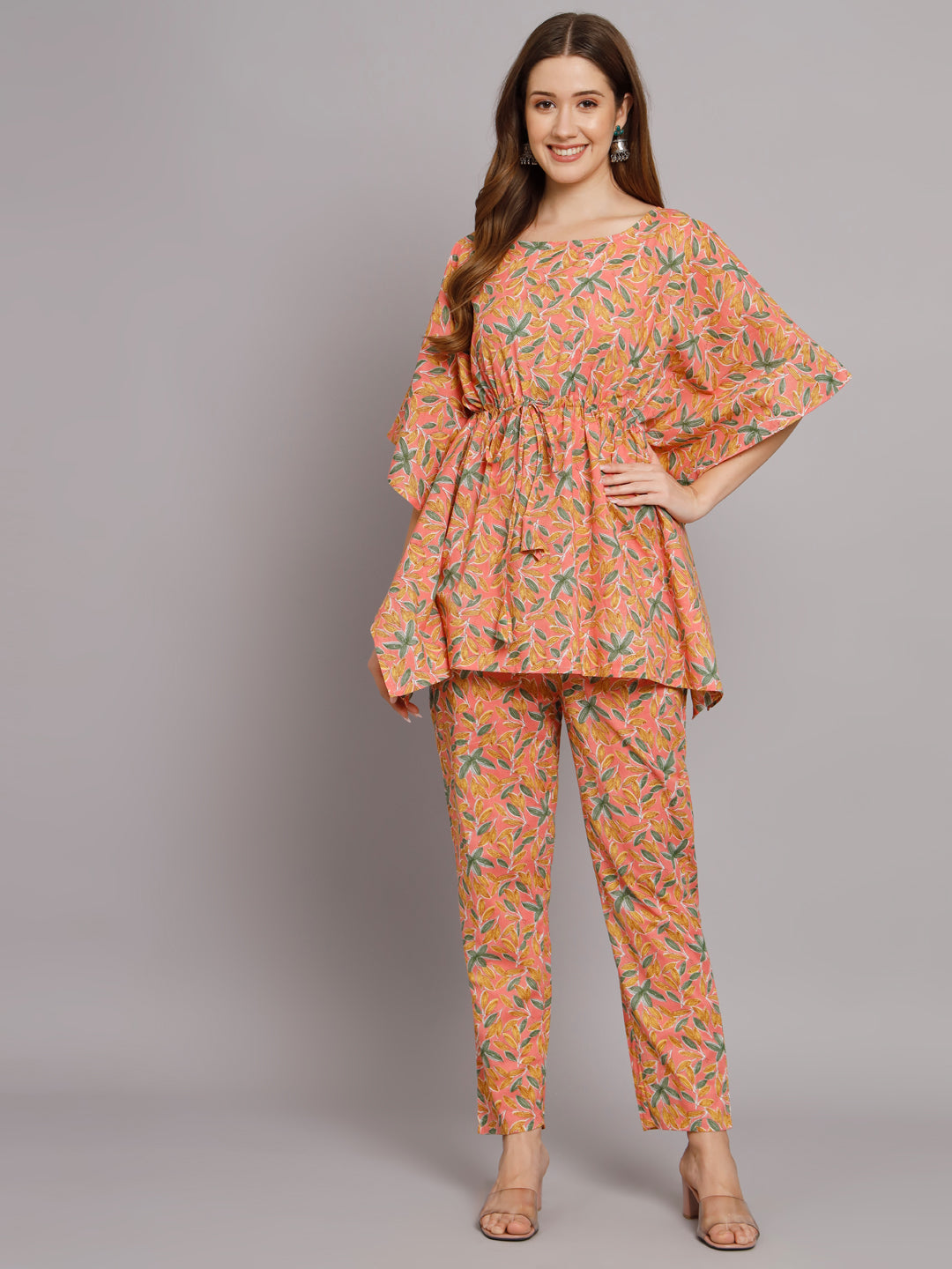 Floral Printed Kaftan Co-Ord Set