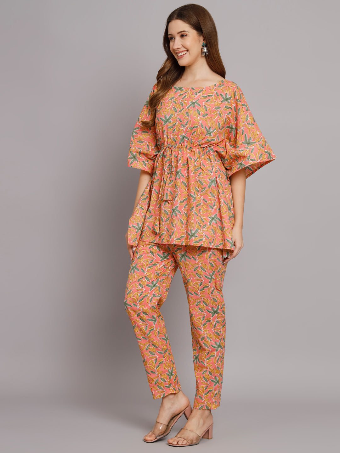 Floral Printed Kaftan Co-Ord Set