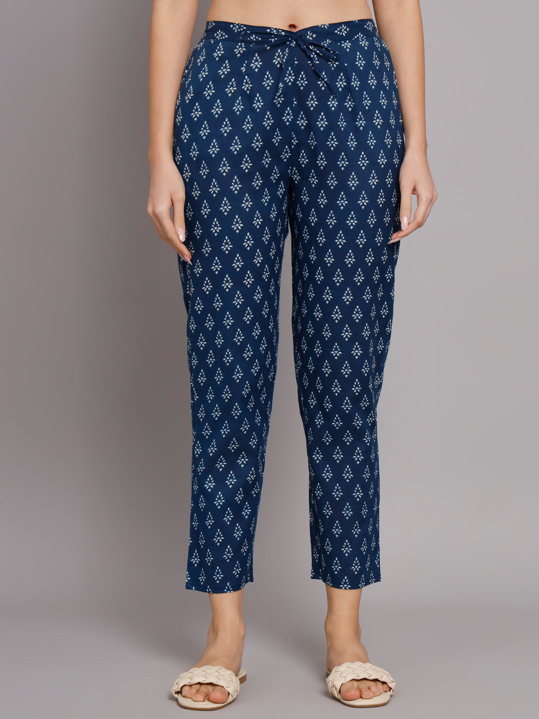 Indigo Booti Printed Cotton Co-Ord Set