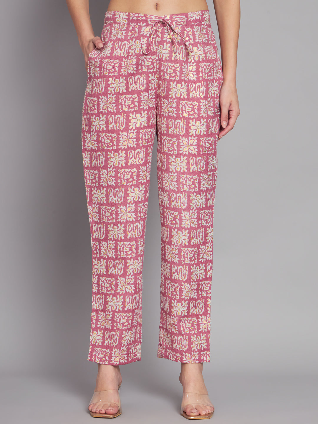 Foil Printed Cotton Onion Color Co-Ord Set