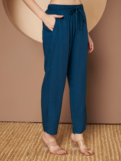 Printed V Neck Kurta with Pant  Printed