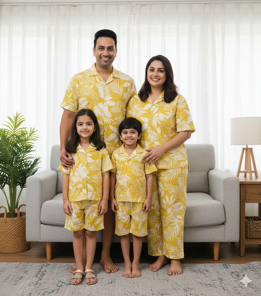 Family Matching Combo for Vacation & Pool Party Yellow