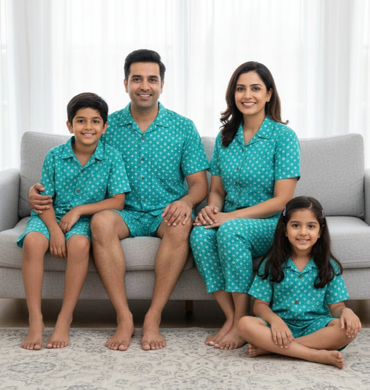 Family Matching Clothes -Ready Coordinated Green