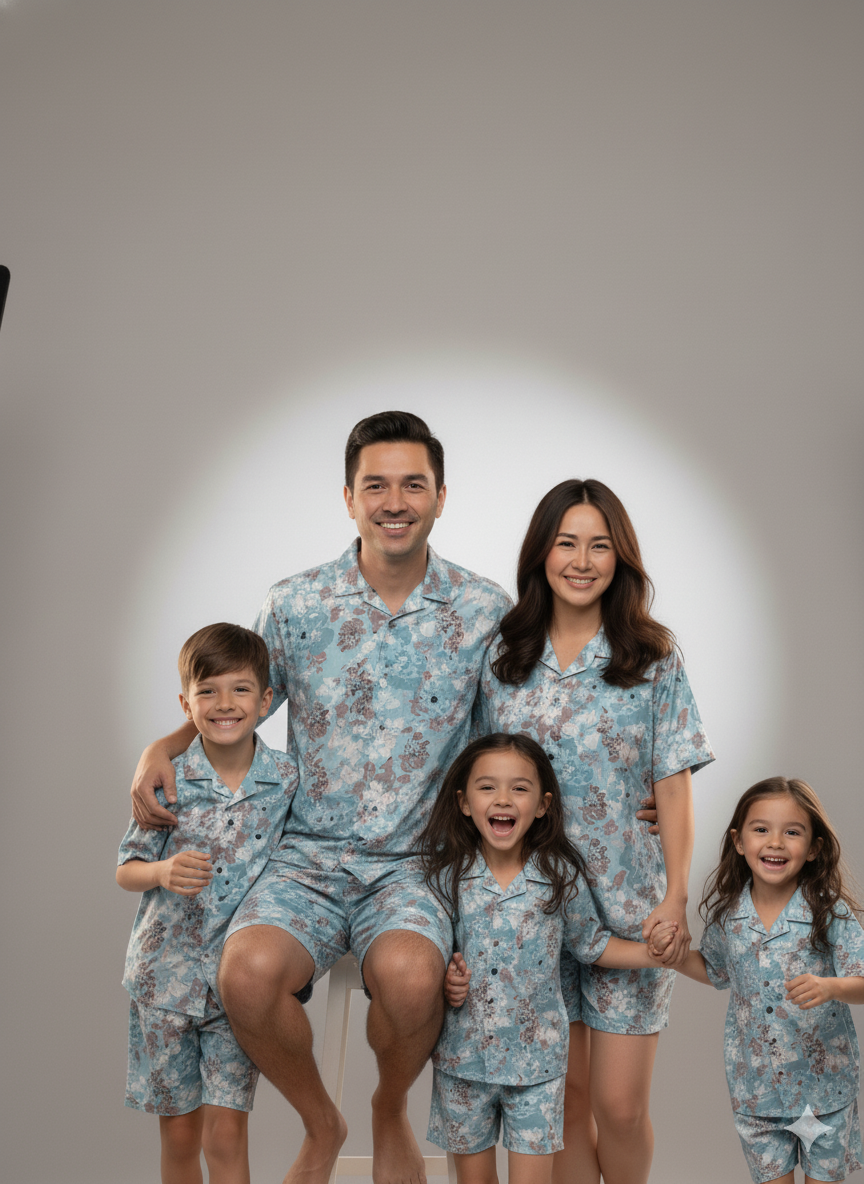 Family Matching Combo for Vacation & Pool Party Bue