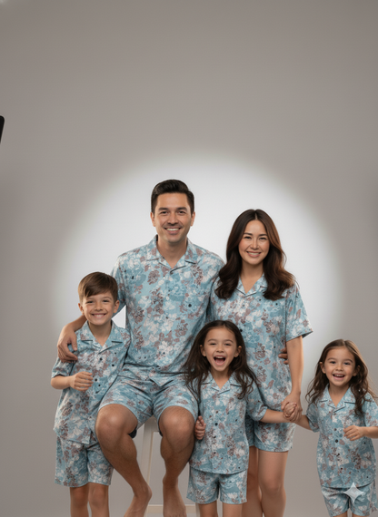 Family Matching Combo for Vacation & Pool Party Bue