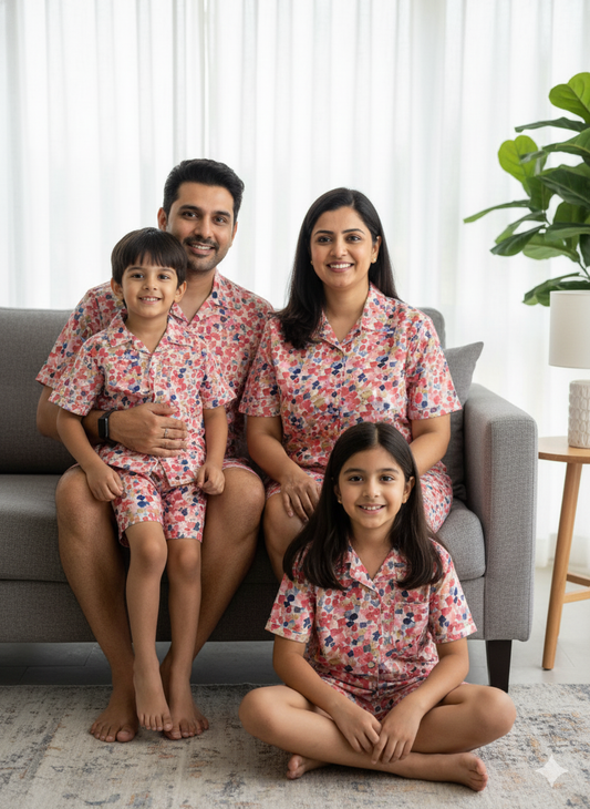 Family Matching Combo for Vacation & Pool Party Baby Pink